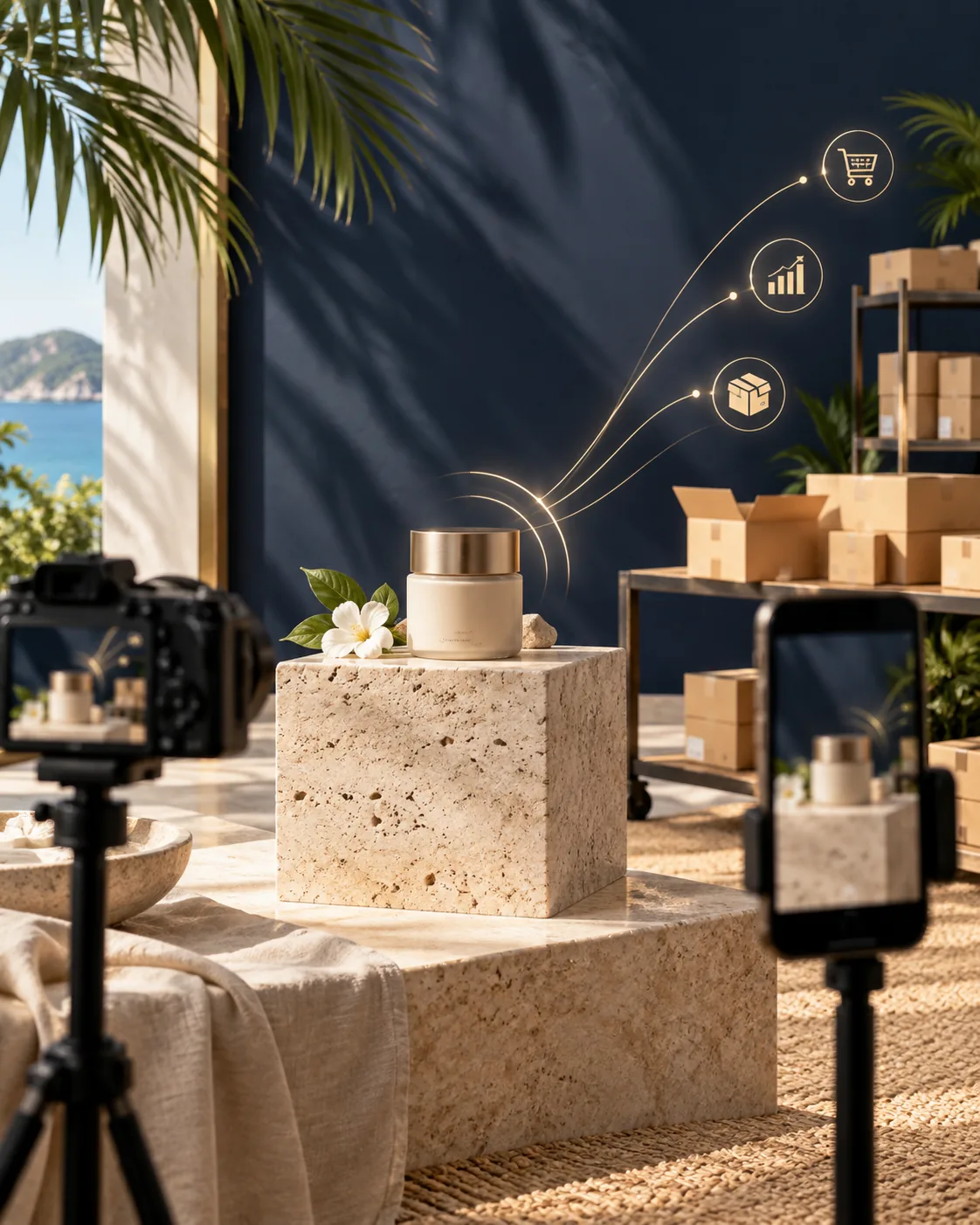 A product photographed for social commerce
